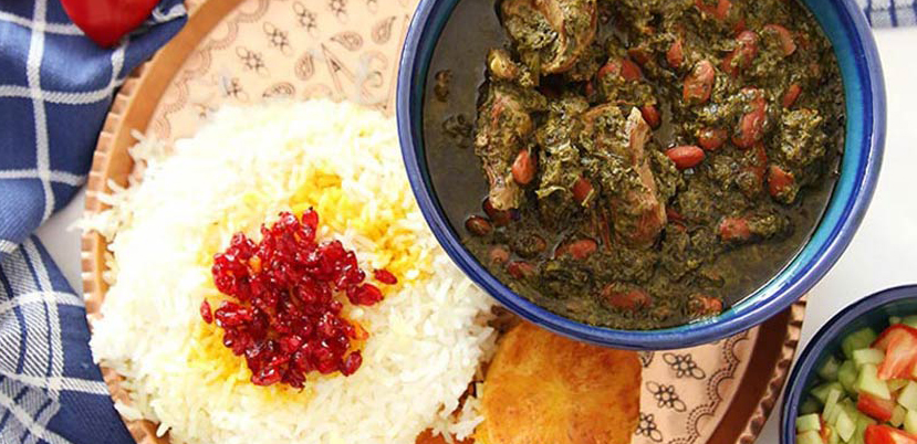 Choresch-e Ghormeh Sabzi (frischer grüner Kräutereintopf)
