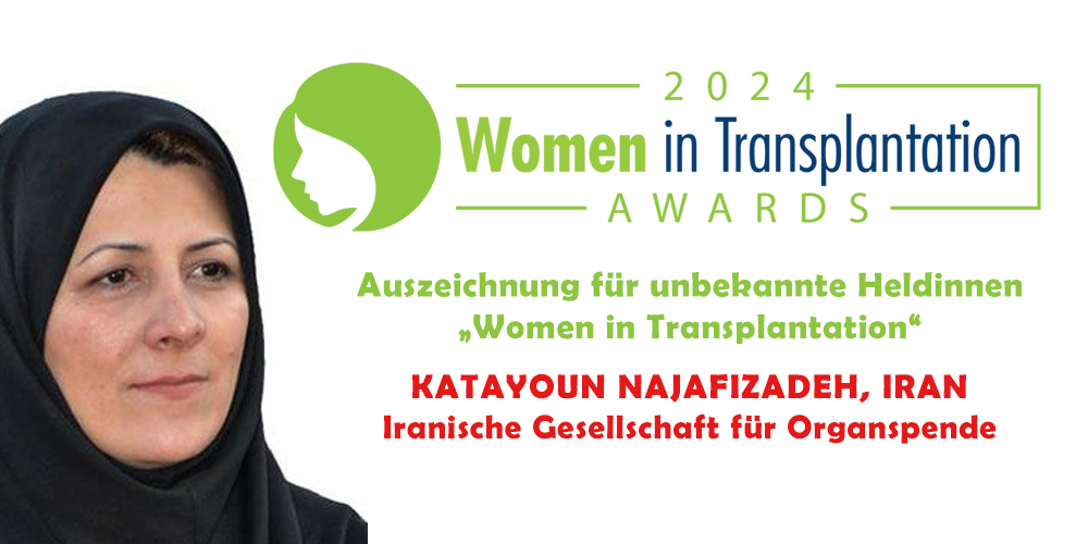 Katayoun Najafizadeh aus dem Iran erhält den Women in Transplantation Award 2024