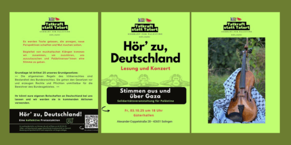 Hör‘ zu Deutschland – Lesung und Konzert in Solingen