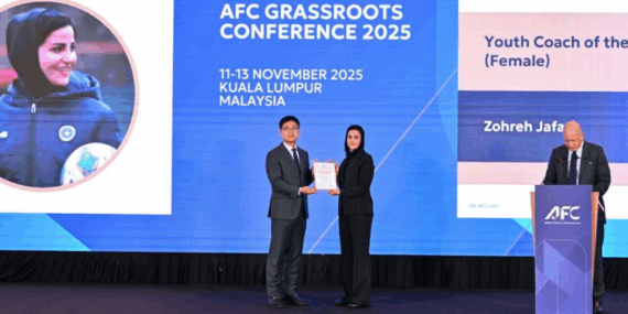 Irans Zohreh Jafari wurde zur AFC-Jugendtrainerin des Jahres ernannt